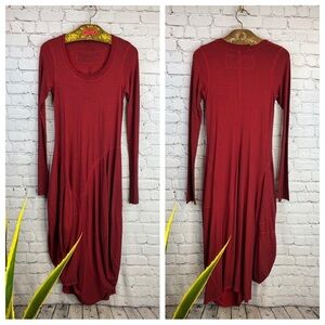 RUNDHOLZ Tulip Circle Dress Brick Red Cotton Size XS